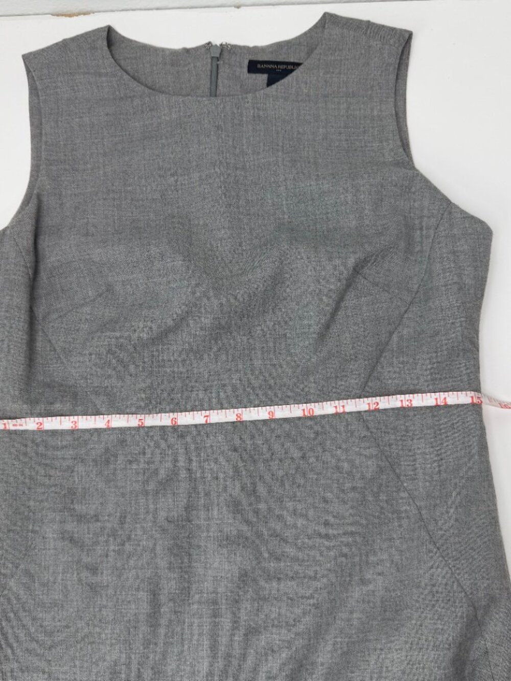Banana Republic Gray Sleeveless Midi Sheath Dress - Picture 4 of 7